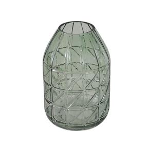 Vaso Decorativo em Vidro Verde - 20cm