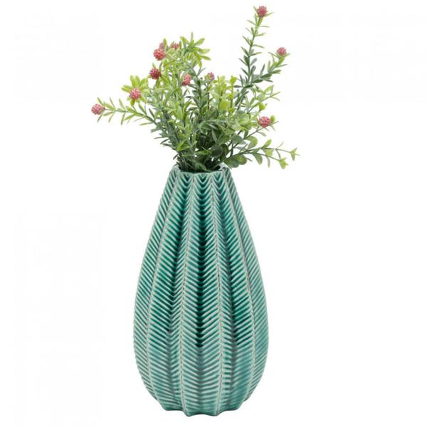 Vaso Decorativo Folhas 15cmx8,5cmx8,5cm Urban Verde