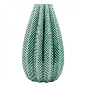 Vaso Decorativo Folhas 23cmx12,5cmx12,5 Urban Verde