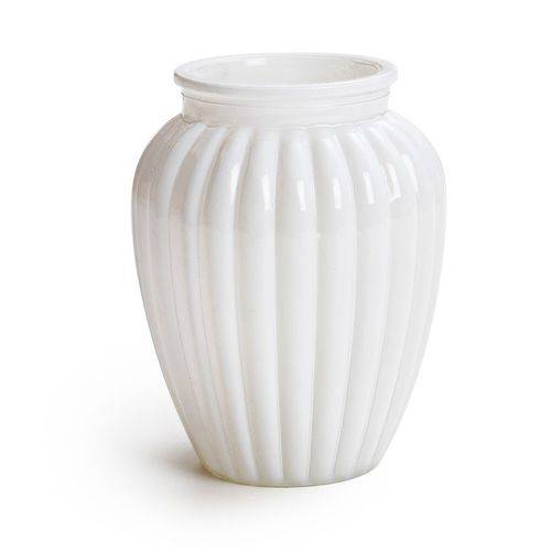 2 Vaso Decorativo Oval Branco 13 X 10 Cm Decoração Festas