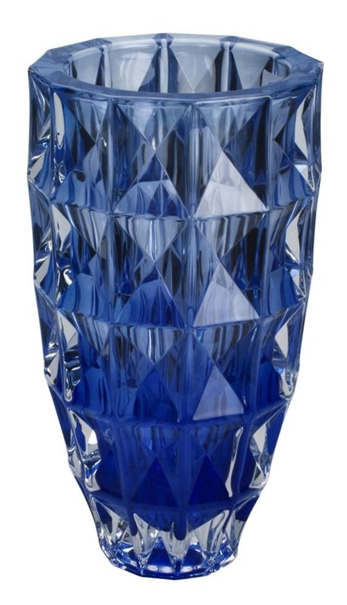 Vaso Diamond 28Cm Azul