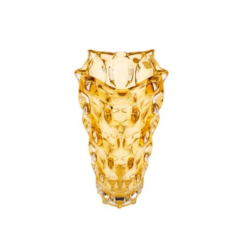 Vaso em Cristal Âmbar Samba 16x30,5cm