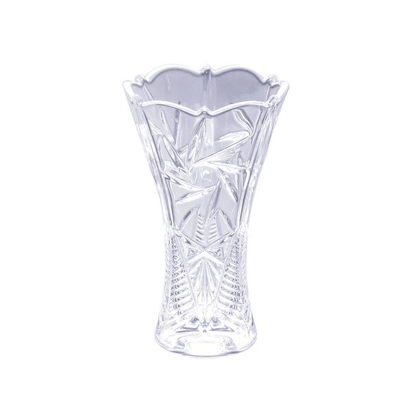 Vaso em Cristal Bohemia Pinwheel 30cm Incolor