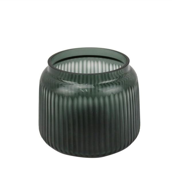 Vaso em Vidro Verde D22 X 17 Cm - Btc