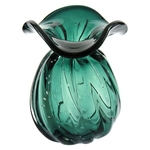 Vaso em Vidro Verde Murano - 18 cm