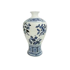 Vaso Ming em Cerâmica - 35 Cm - Branco
