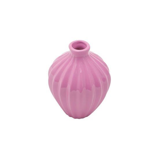 Vaso Ornamental de Cerâmica Rosa Escuro Treasure 9,8X9,8X12,8cm