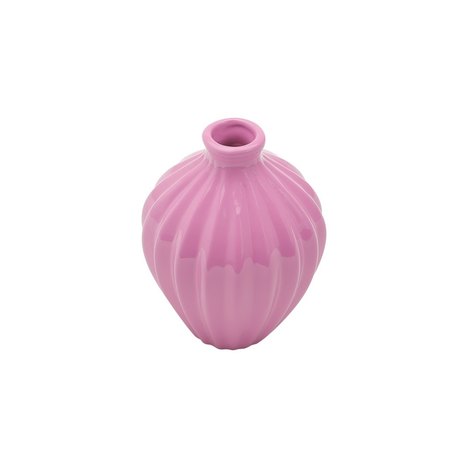 Vaso Ornamental de Cerâmica Rosa Escuro Treasure 9,8X9,8X12,8Cm