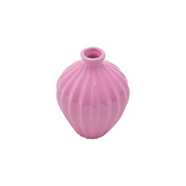 Vaso Ornamental de Cerâmica Rosa Escuro Treasure - F9-25313 - Prestige