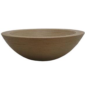 Vaso Terra Bowl Polietileno 55x16 Cm Granito Areia - Markine Mobilier - Marrom