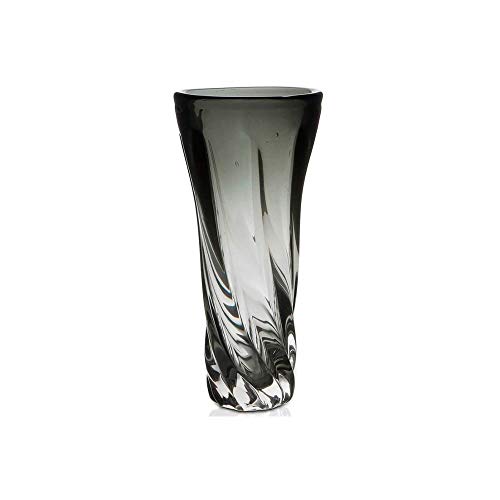 Vaso Unique Vidro Cinza 33cm