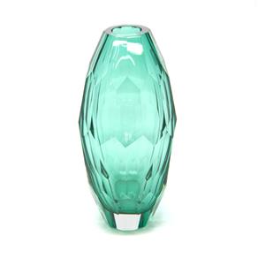 Vaso Vidro Decorativo Verde Diamante