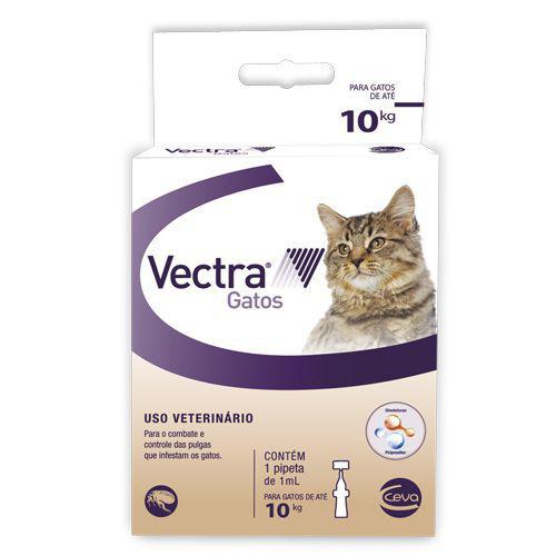 Vectra 3D para Gatos Antipulgas Até 10kg - Ceva