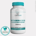 VEGAN: Vitamina B12 2.000mcg - Cianocobalamina - 30 CÁPSULAS