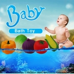 Vegetais de borracha ¨¢gua beb¨º Toy Banho Piscina Bath Toy Acess¨®rio para Kid
