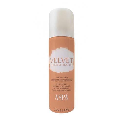 Velvet Efeito Matte Aspa Spray Fixador de Maquiagem com 250ml
