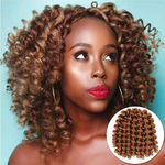 1 Pacotes Curto Onda Curl Espiral Bouncy Jumpy Crochet Cabelo Afro Pequenos Cachos Extensoes De Cabelo Africano Para As Mulheres Negras Xtrend Cabelo (1b / 27 #)