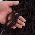 Quente! 18quot; Goddess Wavy Faux Locs Crochet Hairroots 24 / pack Crochet Twist Braids Dreads Crochet Hair Dreadlock Synthetic Hair Extensions