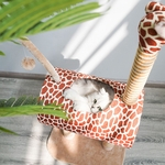 Verão bonito girafa forma pet scratch board com ninho para gatos suprimentos