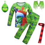 Verde Griffin Role Play Roupa T-shirt Máscara dos desenhos animados Pijamas de crianças