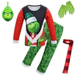 Verde Griffin Role Play Roupa T-shirt Máscara dos desenhos animados Pijamas de crianças