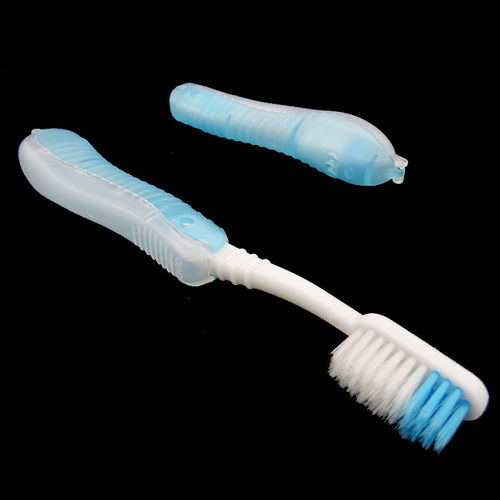 Verde Natural Ultra fina e macia de fibra 3 vezes escova de dentes descartável escova de dentes portátil