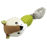 Verde Plush pl¨¢stico Fox Seal Raccoon Shaped Mordedura limpeza dos dentes Toy Molar brinquedo