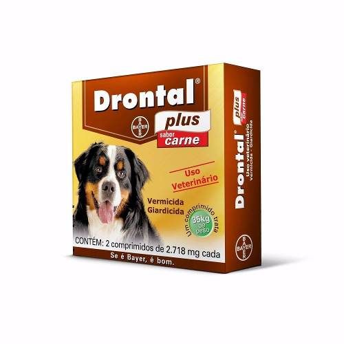 Vermicida Drontal para Cães Acima de 35kg Sabor Carne - 2 Comprimidos