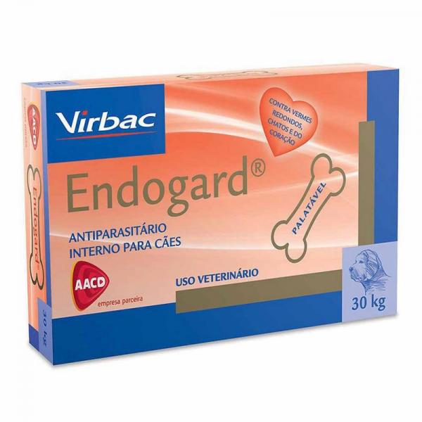 Vermífugo Cães Endogard 30kg Cx 2 Comprimidos - Virbac