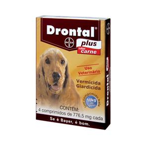 Vermífugo Drontal ® Plus Sabor Carne para Cães 4 Comprimidos