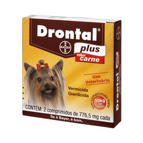 Vermífugo Drontal ® Plus Sabor Carne para Cães 2 Comprimidos