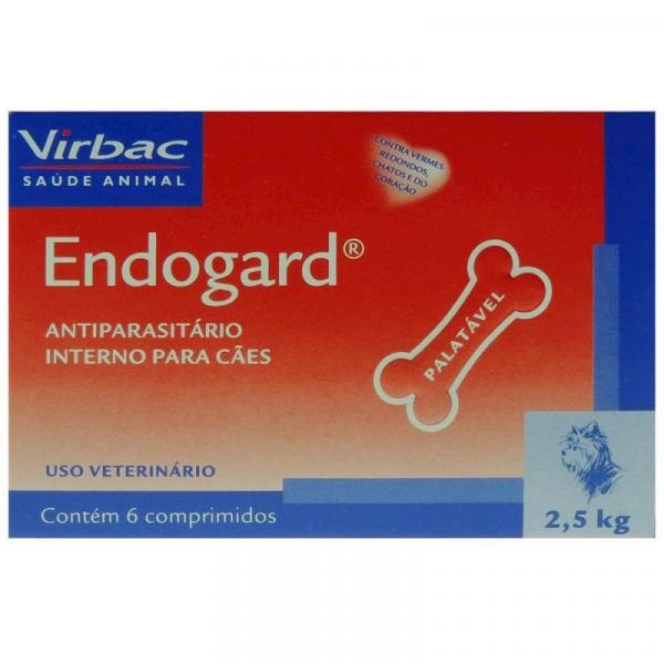 Vermifugo Endogard para Cães 2,5kg (6 Comprimidos) - Virbac