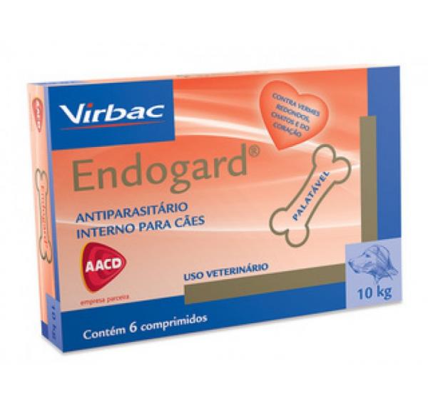 Vermífugo Endogard para Cães Até 10 Kg - 6 Comprimidos - Virbac