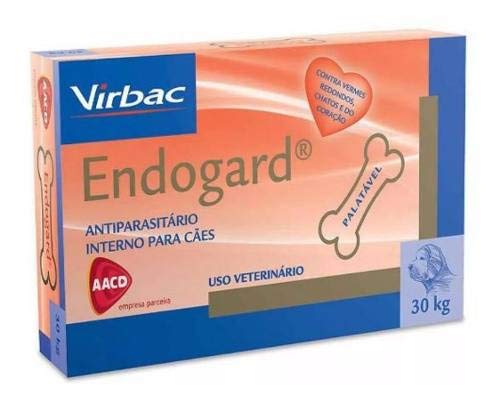 Vermífugo Endogard para Cães da Virbac 30 Kg - 6 Comprimidos