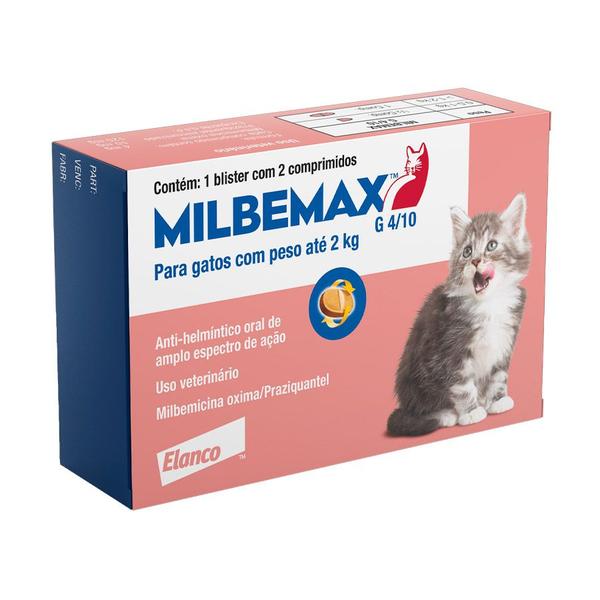 Vermífugo Milbemax para Gatos 4/10mg - Elanco