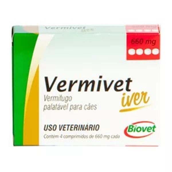 Vermífugo Vermivet Iver 660mg 4 Comprimidos - Biovet