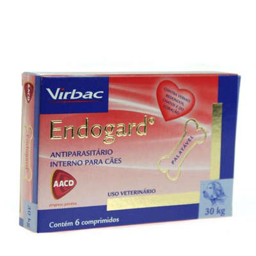 Vermífugo Virbac Endogard Paraaté 6 Comprimidos
