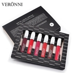 VERONNI L8002 Matte L¨ªquido Kit 6PCS Mulheres Batom Lip Gloss Cosmetic batom