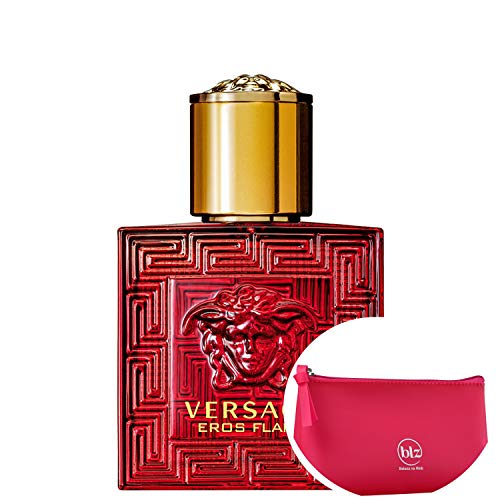 Versace Eros Flame Eau de Parfum - Perfume Masculino 30ml+Necessaire Pink com Puxador em Fita