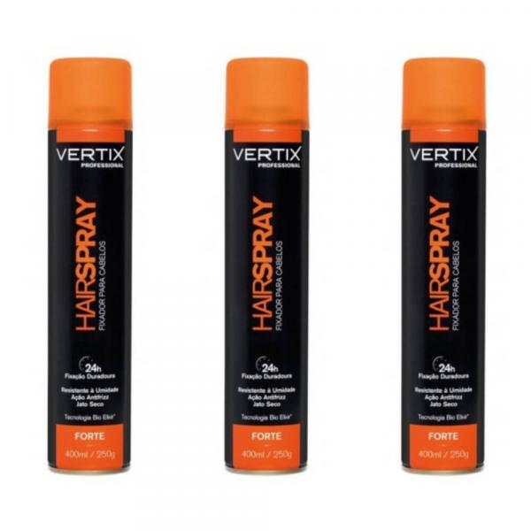 Vertix Hair Spray Forte 400ml (Kit C/03)