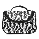 Viagem Cosmetic Bag menina Pouch Maquiagem com Black + Zebra Stripes Makeup Organizer