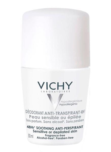 Vichy Desodorante Roll-on Antitranspirante 48hrs Peles Sensíveis ou Depiladas 50ml