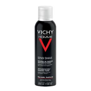 Vichy Homme Mousse à Raser para Barbear Peles Sensíveis - 200ml