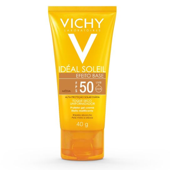 Vichy Ideal Soleil Efeito Base Cor Média Fps50