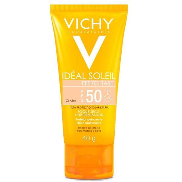 Vichy Idéal Soleil FPS50 Efeito Base Gel Creme Protetor Solar Cor Clara 40g - Vichy Capital Soleil
