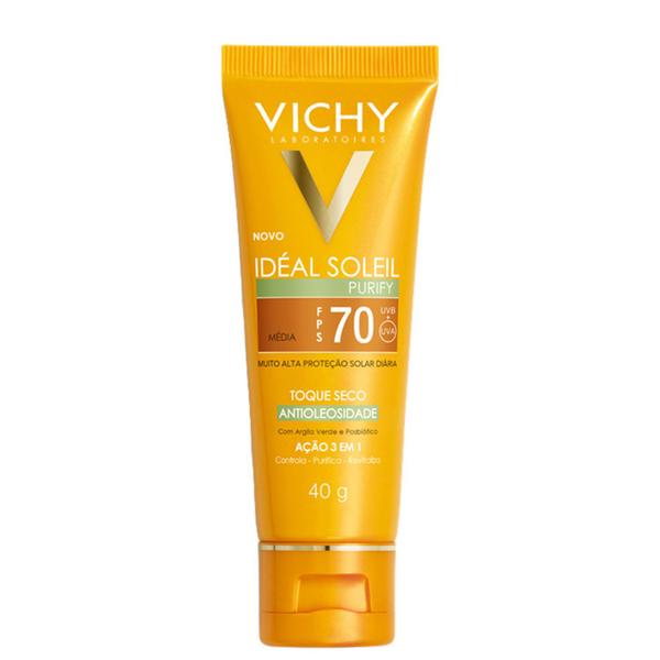 Vichy Idéal Soleil Purify FPS 70 Média - Protetor Solar com Cor 40g