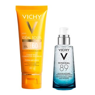 Vichy Minéral 89 Ideal Soleil Clarify Extra Clara Kit – Hidratante Facial + Protetor Solar FPS60 Kit