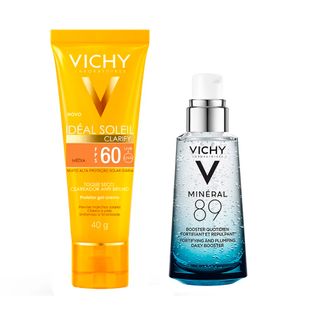 Vichy Minéral 89 Ideal Soleil Clarify Média Kit – Hidratante Facial + Protetor Solar FPS60 Kit