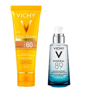 Vichy Minéral 89 Ideal Soleil Clarify Morena Kit – Hidratante Facial + Protetor Solar FPS60 Kit