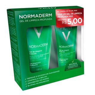Vichy Normaderm Kit - Limpeza Profunda 150g + Gel de Limpeza 60g Kit